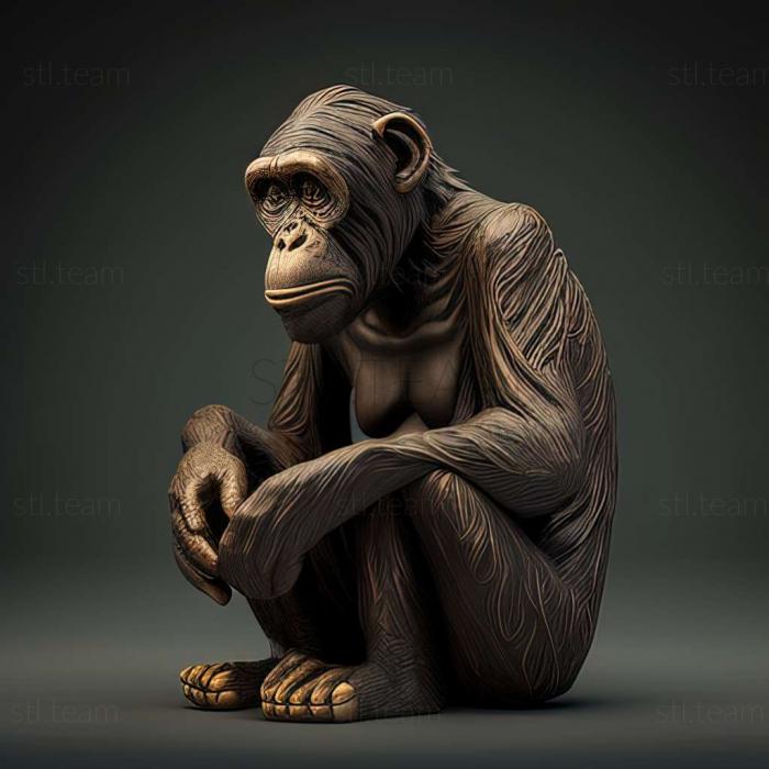 Відома тварина Конго шимпанзе